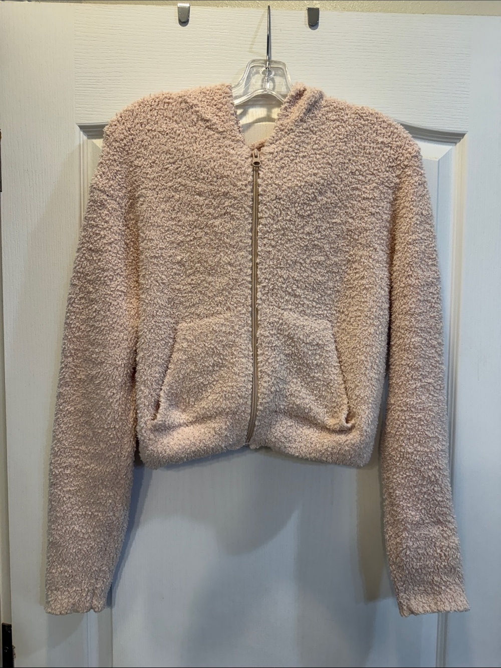 SKIMS Blush Teddy Zip Hoodie Jacket